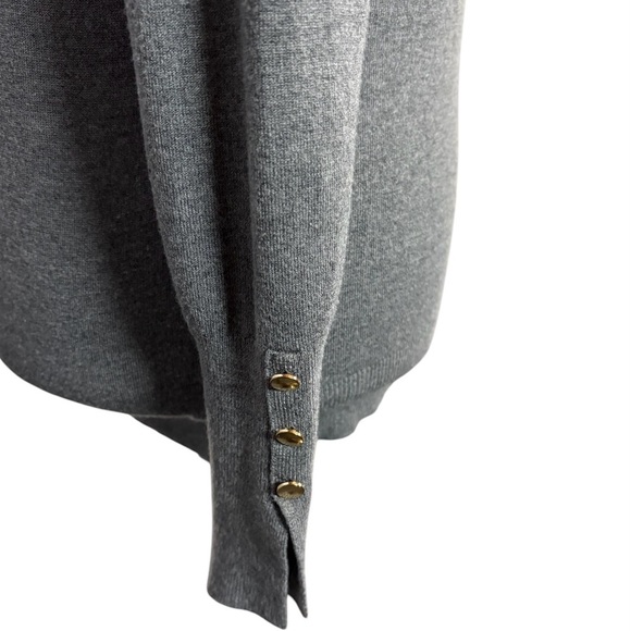 ZARA Knit, Elegant Cardigan With Golden Button Detail, Medium, Grey - Picture 5 of 9